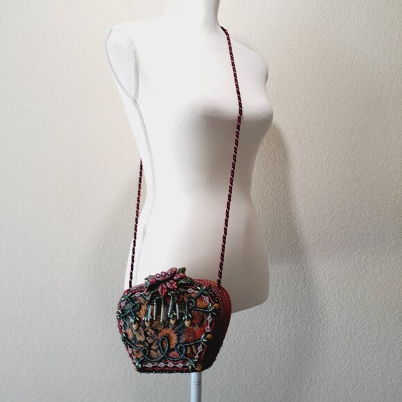 Mary Francis Tapestry Beaded Crossbody - Picture 7 of 15